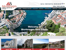 Tablet Screenshot of montenegrorealestate.org
